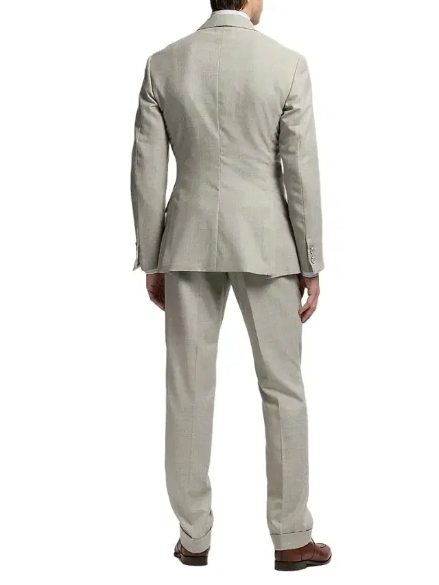 Ralph Lauren Purple Label Men's Double-Breasted Wool Flannel Suit