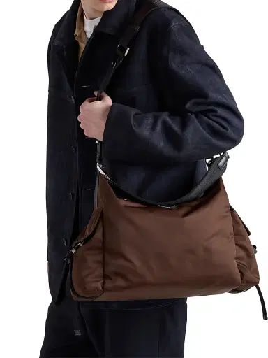 Prada Men's Explore Re-Nylon and Leather Bag - Brown | Thumbnail 3 Prada Men's Explore Re-Nylon and Leather Bag - Brown | Thumbnail 3