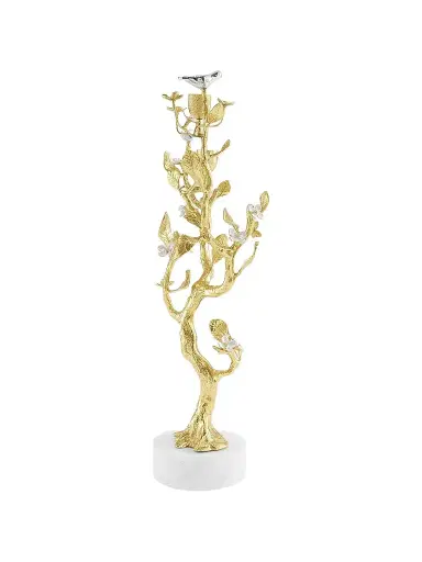 Michael Aram Lovebirds Silver & Gold Candlebra | Thumbnail 3