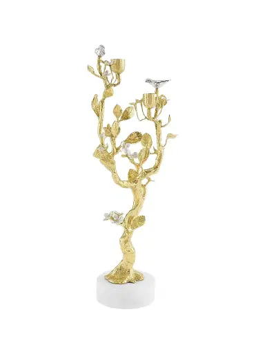 Michael Aram Lovebirds Silver & Gold Candlebra | Thumbnail 1