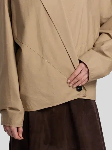 Co Women's Wrap tton-Blend Jacket - Camel | Thumbnail 6 Co Women's Wrap tton-Blend Jacket - Camel | Thumbnail 6