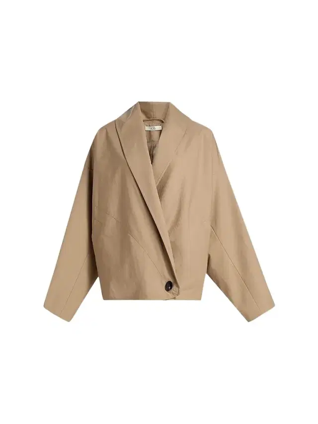 Co Women's Wrap tton-Blend Jacket - Camel