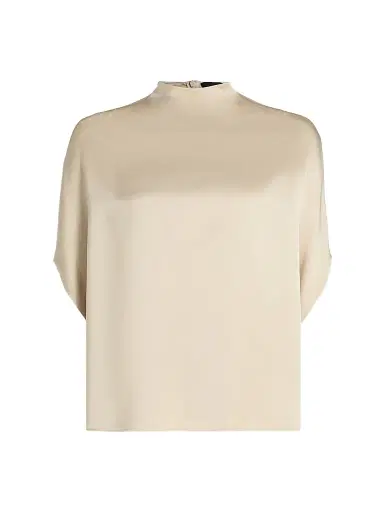 Lapointe Women's Satin Cape T-Shirt - Sand | Thumbnail 1 Lapointe Women's Satin Cape T-Shirt - Sand | Thumbnail 1