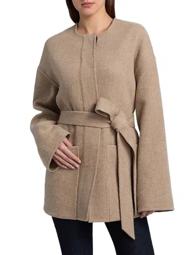 Co Women's Belted Wool-Cashmere Jacket - Taupe | Thumbnail 3