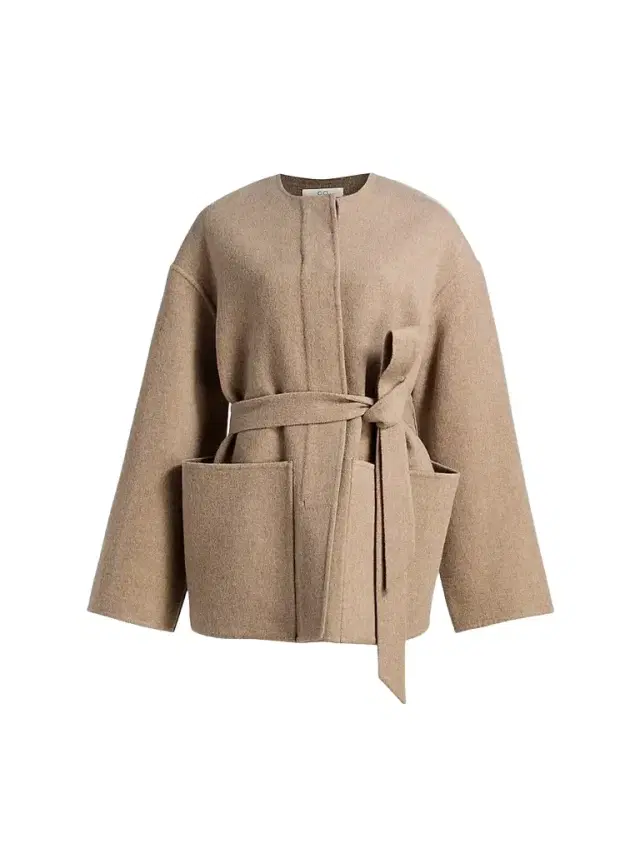 Co Women's Belted Wool-Cashmere Jacket - Taupe