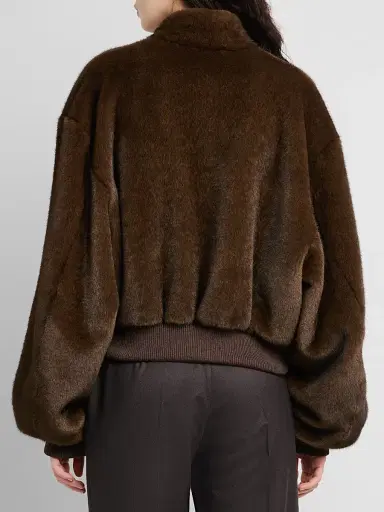 Stella McCartney Women's Plush Faux-Fur Bomber Jacket | Thumbnail 3 Stella McCartney Women's Plush Faux-Fur Bomber Jacket | Thumbnail 3