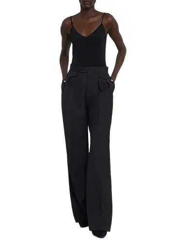 Issey Miyake Women's Honest Ensemble Wool-Blend Pants - Black - Size Medium | Thumbnail 2