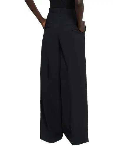 Issey Miyake Women's Honest Ensemble Wool-Blend Pants - Black - Size Medium | Thumbnail 3