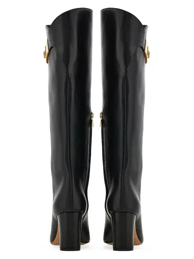 Ferragamo Women's Elli 70MM Hug Buckle-Detail Leather Boots | Thumbnail 5 Ferragamo Women's Elli 70MM Hug Buckle-Detail Leather Boots | Thumbnail 5