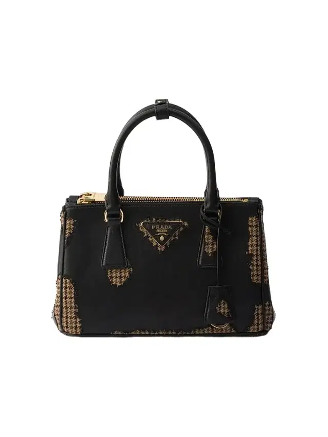 Prada Women's Galleria Large Nappa Leather and Wool Top Handle Bag