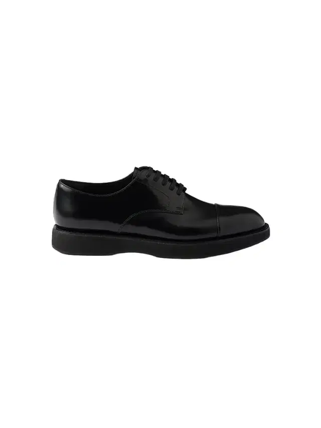Prada Men's Brushed Leather Lace-Up Shoes - Brown