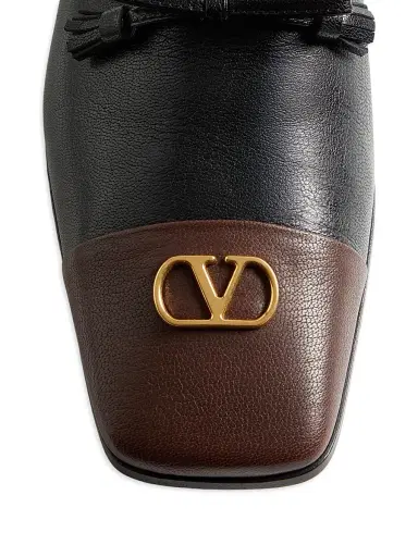 Valentino Garavani Men's Babouchoes Kidskin Loafers - Black Bark Brown - Size 9 | Thumbnail 5