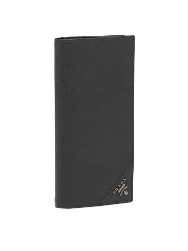 Prada Men's Saffiano Leather Wallet - Black | Thumbnail 2