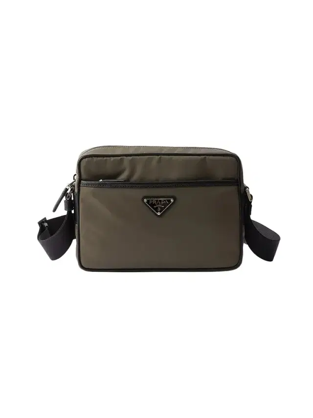 Prada Men's Re-Nylon and Saffiano Shoulder Bag - Grey