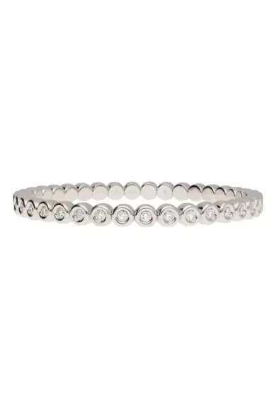 ROBERTO DEMEGLIO Diamond Stretch Bezel Tennis Bracelet - White Gold | Thumbnail 1