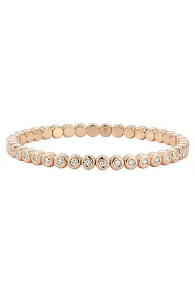 ROBERTO DEMEGLIO Diamond Bezel Stretch Tennis Bracelet - Rose Gold | Thumbnail 1