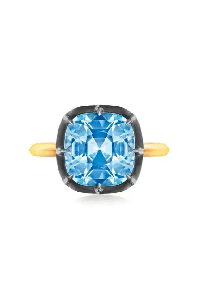 Fred Leighton Blue Topaz Collet Ring
