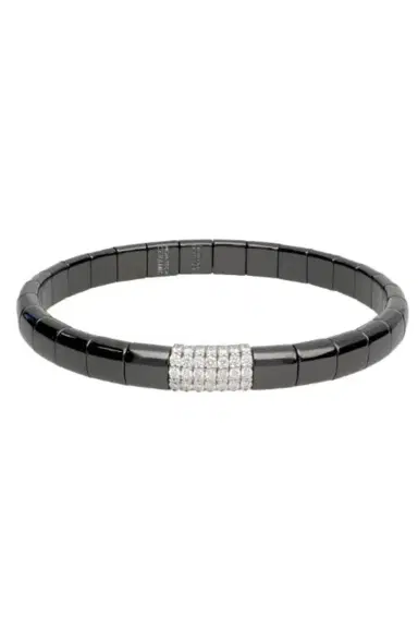 ROBERTO DEMEGLIO Diamond Black Ceramic Seven Bar Pura Bracelet | Thumbnail 1