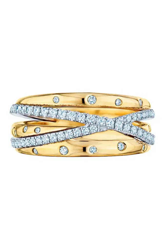 KWIAT Diamond Orbit Crossover Ring