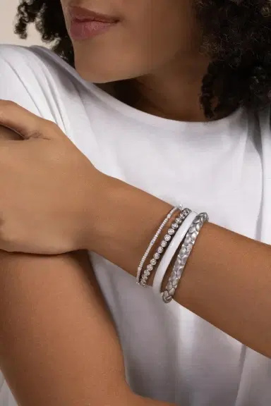 ROBERTO DEMEGLIO Diamond Multishaped Stretch Tennis Bracelet | Thumbnail 2