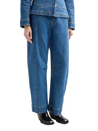 Cinq à Sept Women's Dillon Suede-Waist Jeans - Salt Breeze Sepia | Thumbnail 4