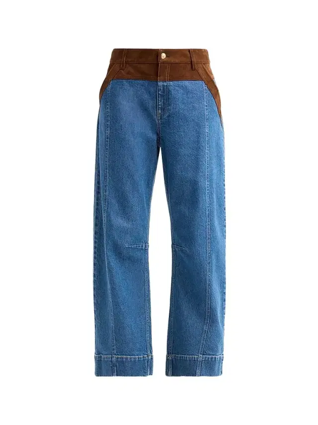 Cinq à Sept Women's Dillon Suede-Waist Jeans - Salt Breeze Sepia