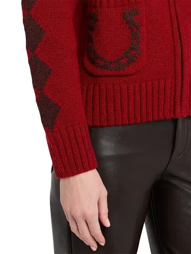 RAILS Women's Rhea Wool-Blend Western Cardigan - Burgundy | Thumbnail 5