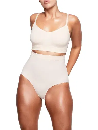 Skims Women's Seamless Sculpt Mid Waist Brief - Sand | Thumbnail 2