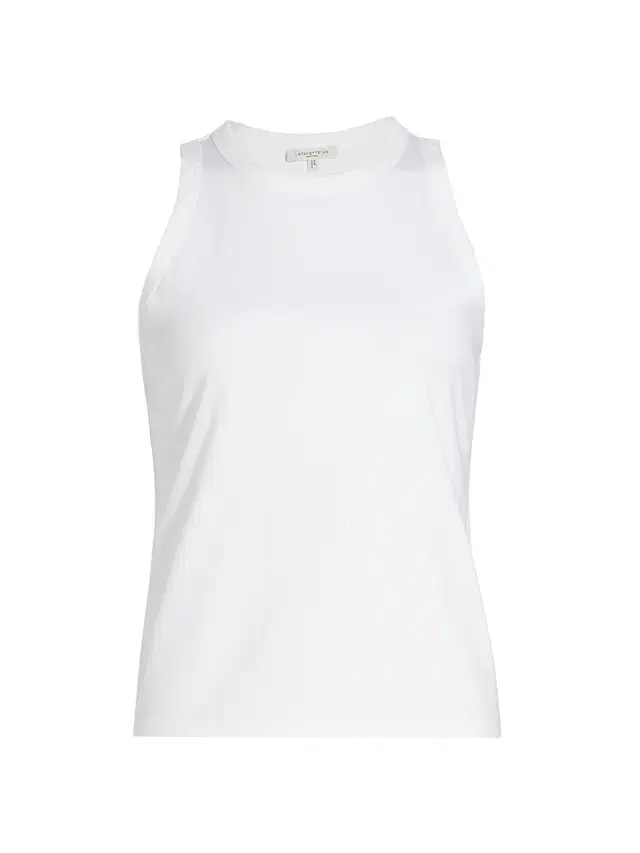Lafayette 148 New York Women's Cotton Racerback Tank - White