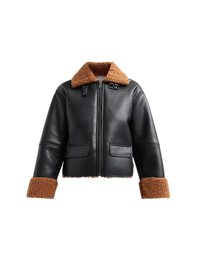 Design History Women's Trinity Faux Shearling Jacket - Black Combo