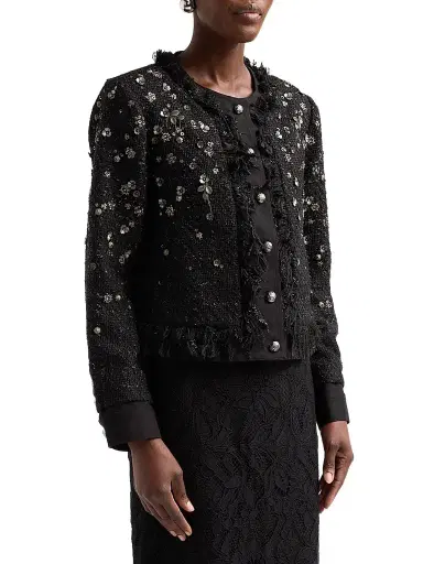 Kobi Halperin Women's Marshall Embellished Tweed Jacket | Thumbnail 4