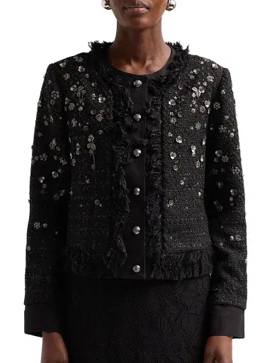 Kobi Halperin Women's Marshall Embellished Tweed Jacket | Thumbnail 5
