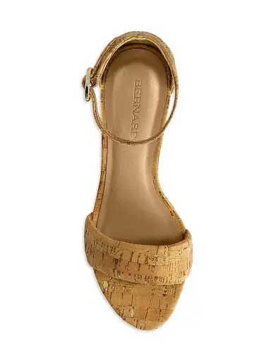 Bernardo Women's Bowie Ankle Strap Heeled Sandals - Cork | Thumbnail 3