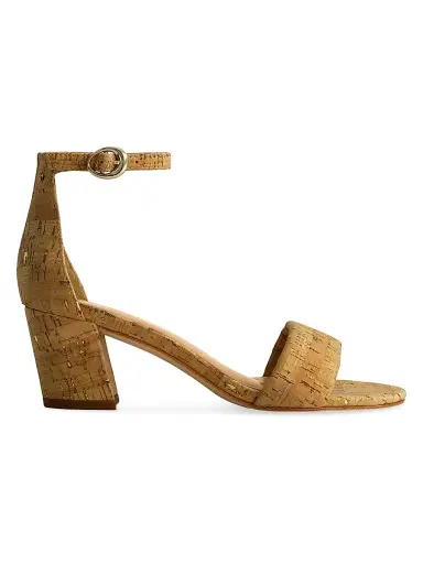 Bernardo Women's Bowie Ankle Strap Heeled Sandals - Cork | Thumbnail 1