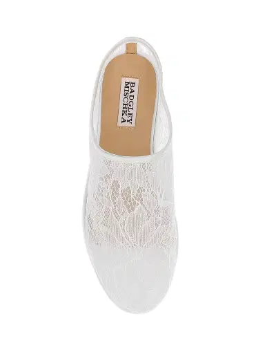 BADGLEY MISCHKA Women's Yumi Floral Lace Mules | Thumbnail 4 BADGLEY MISCHKA Women's Yumi Floral Lace Mules | Thumbnail 4