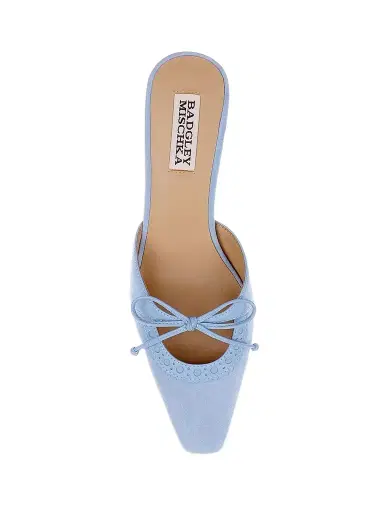 BADGLEY MISCHKA Women's Yannah 55MM Cut-Out Suede Mules | Thumbnail 4