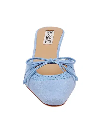 BADGLEY MISCHKA Women's Yannah 55MM Cut-Out Suede Mules | Thumbnail 5