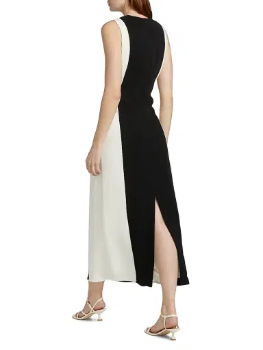 TANYA TAYLOR Women's Colette Sequined Floral Stretch-Crêpe Midi-Dress - Black Cream | Thumbnail 5