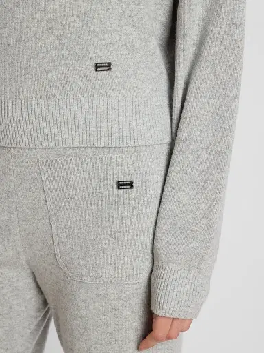 Victoria Beckham Women's Alina Wool-Blend Pants - Mid Grey Marl | Thumbnail 5