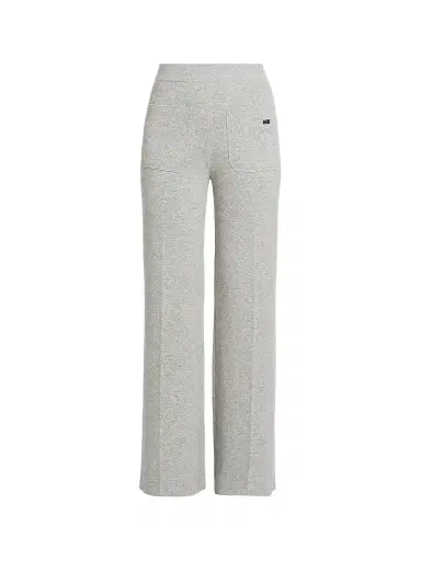 Victoria Beckham Women's Alina Wool-Blend Pants - Mid Grey Marl | Thumbnail 1