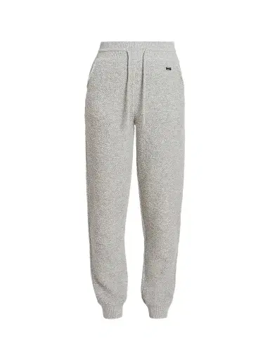 Victoria Beckham Women's Wool-Blend Joggers - Light Grey Marl | Thumbnail 1