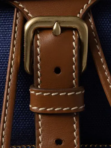Miu Miu Women's Canvas and Leather Backpack - Blue | Thumbnail 7