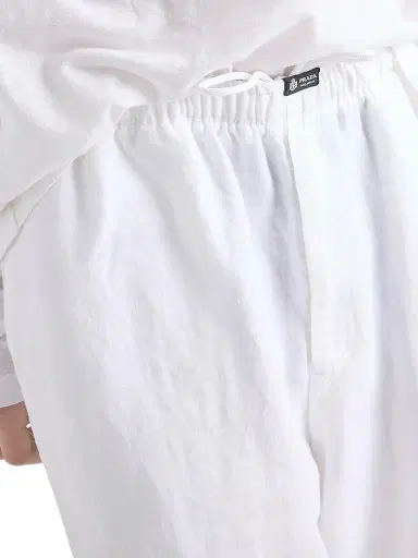 Prada Men's Linen Pants - White - Size Medium | Thumbnail 5