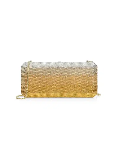 Judith Leiber Couture Women's Slim Rectangle Crystal Clutch - Gold | Thumbnail 1