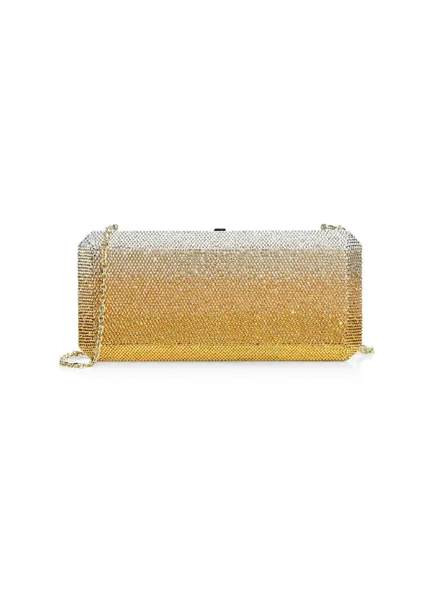 Judith Leiber Couture Women's Slim Rectangle Crystal Clutch - Gold