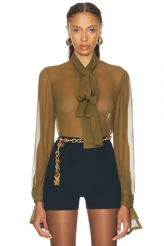 Saint Laurent Muslin Crepe Blouse