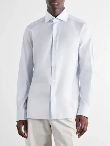 Zegna Striped Cotton-Poplin Shirt - Men | Thumbnail 5 Zegna Striped Cotton-Poplin Shirt - Men | Thumbnail 5