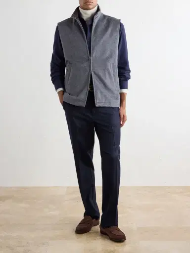Altea Renee Straight-Leg Stretch-Wool Flannel Trousers - Men | Thumbnail 2