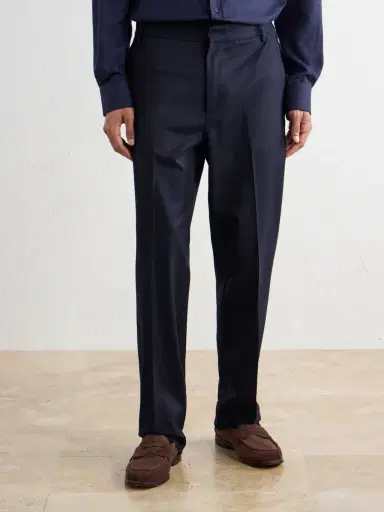 Altea Renee Straight-Leg Stretch-Wool Flannel Trousers - Men | Thumbnail 3