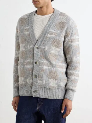 Altea Virgin Wool-Jacquard Cardigan - Men | Thumbnail 3